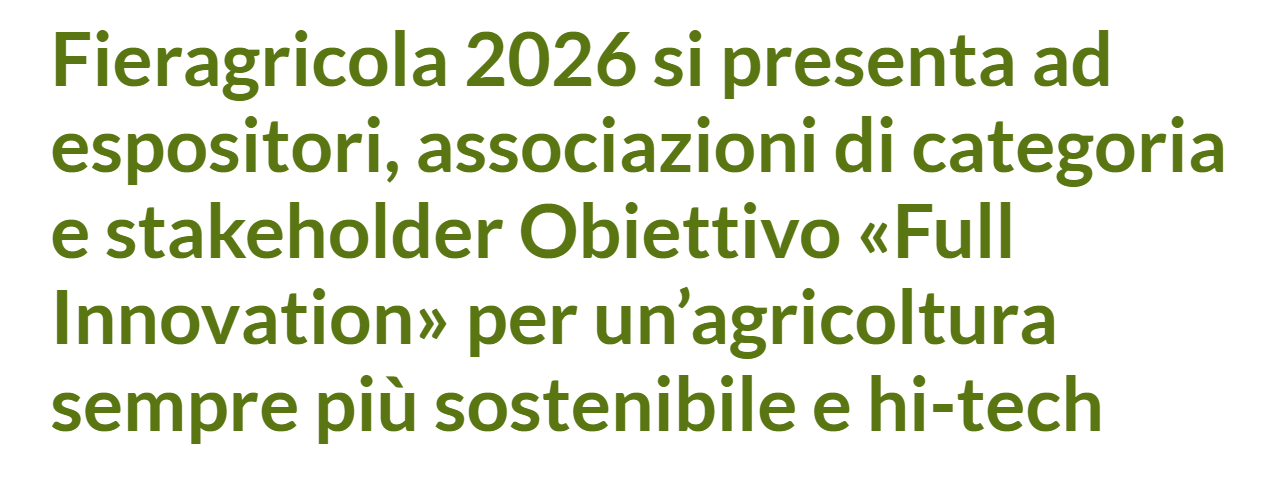 Fieragricola 2026